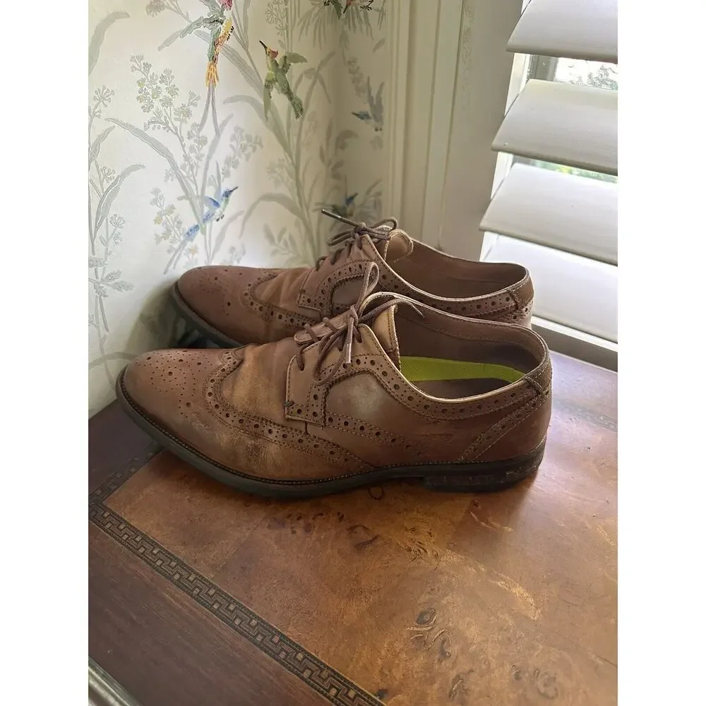 Florsheim Men's 30856 Brown Leather Wingtip Oxford Dress SHoes Size 9.5